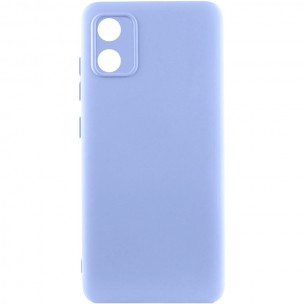 Чохол TPU GETMAN Liquid Silk Full Camera для Motorola Moto E13 Бузковий / Light purple