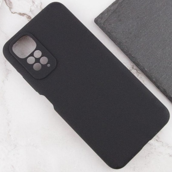 Чохол TPU GETMAN Liquid Silk Full Camera для Xiaomi Redmi Note 11 (Global) / Note 11S Чорний / Black