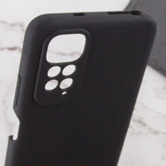 Чохол TPU GETMAN Liquid Silk Full Camera для Xiaomi Redmi Note 11 (Global) / Note 11S Чорний / Black