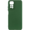 Чехол TPU GETMAN Liquid Silk Full Camera для Xiaomi Redmi Note 11 (Global) / Note 11S Зеленый / Dark green