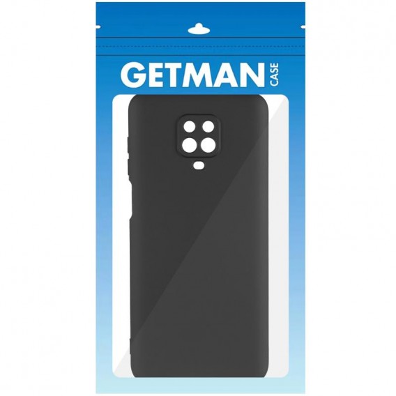 Чохол TPU GETMAN Liquid Silk Full Camera для Xiaomi Redmi Note 9s / Note 9 Pro / Note 9 Pro Max Чорний / Black