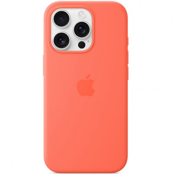 Чохол Silicone case (AAA) with Magsafe and Animation для Apple iPhone 16 Pro (6.3") Tangerine