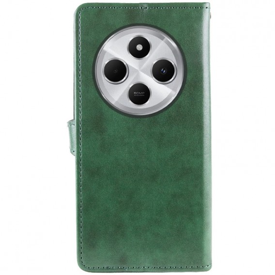 Шкіряний чохол-книжка GETMAN Gallant (PU) для Xiaomi Redmi 14C / Poco C75 Зелений