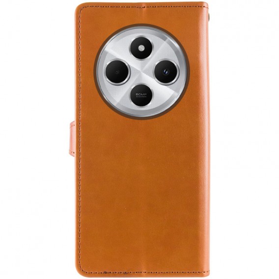 Кожаный чехол-книжка GETMAN Gallant (PU) для Xiaomi Redmi 14C / Poco C75 Коричневый