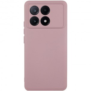 Чехол TPU GETMAN Liquid Silk Full Camera для Xiaomi Poco X6 Pro Розовый / Pink Sand