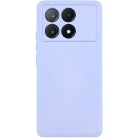 Чехол TPU GETMAN Liquid Silk Full Camera для Xiaomi Poco X6 Pro Сиреневый / Light purple