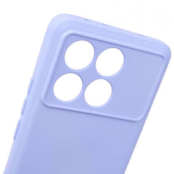 Чохол TPU GETMAN Liquid Silk Full Camera для Xiaomi Poco X6 Pro Бузковий / Light purple