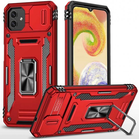 Ударостійкий чохол Camshield Army Ring для Samsung Galaxy A06 Червоний / Red