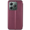 Кожаный чехол-книжка Classy для Realme C63 4G Бордовый