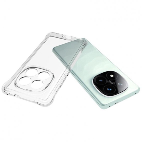 TPU чехол GETMAN Ease logo усиленные углы Full Camera для Xiaomi Redmi Note 14 Pro 4G Бесцветный (прозрачный)