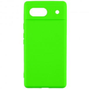 Чохол TPU GETMAN Liquid Silk Full Camera для Google Pixel 6 Салатовий / Neon Green