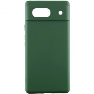 Чехол TPU GETMAN Liquid Silk Full Camera для Google Pixel 6 Зеленый / Dark green