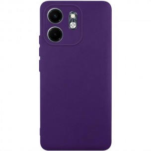 Чехол TPU GETMAN Liquid Silk Full Camera для Infinix Smart 9 4G / Hot 50i Темно фиолетовый / Dark Purple