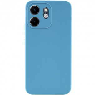 Чехол TPU GETMAN Liquid Silk Full Camera для Infinix Smart 9 4G / Hot 50i Голубой / Blue