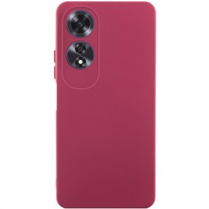 Чехол TPU GETMAN Liquid Silk Full Camera для Oppo A60 4G Бордовый / Marsala
