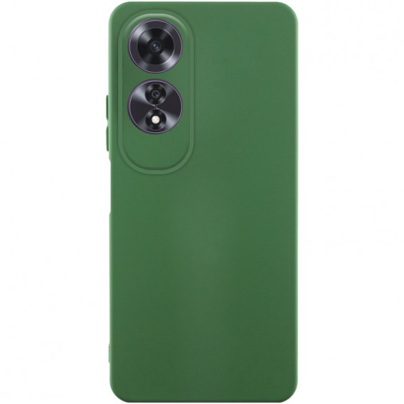 Чехол TPU GETMAN Liquid Silk Full Camera для Oppo A60 4G Зеленый / Dark green