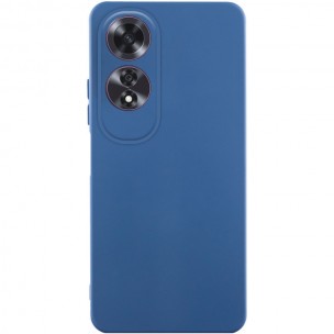 Чохол TPU GETMAN Liquid Silk Full Camera для Oppo A60 4G Синій / Navy Blue