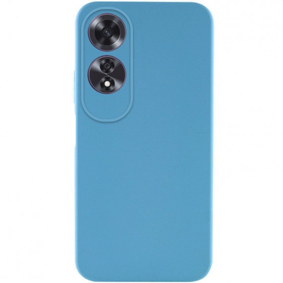 Чехол TPU GETMAN Liquid Silk Full Camera для Oppo A60 4G Голубой / Blue