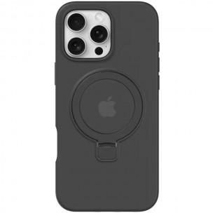 Чехол Silicone Case Full Protective with Ring для Apple iPhone 16 Pro (6.3 дюйма) Black