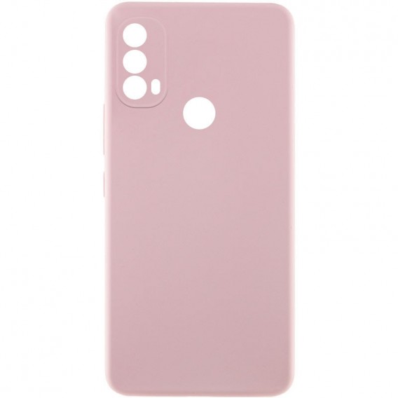 Чохол TPU GETMAN Liquid Silk Full Camera для Motorola Moto E40 Рожевий / Pink Sand