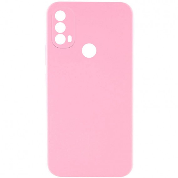 Чехол TPU GETMAN Liquid Silk Full Camera для Motorola Moto E40 Розовый / Pink