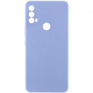 Чехол TPU GETMAN Liquid Silk Full Camera для Motorola Moto E40 Сиреневый / Light purple