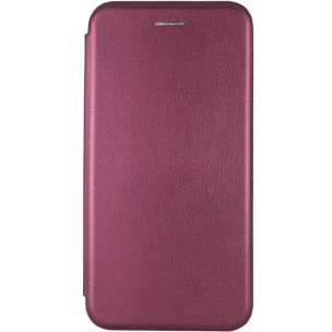 Кожаный чехол-книжка Classy для Motorola Moto G05 / E15 Бордовый
