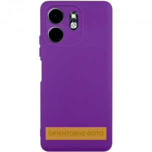 Чехол TPU GETMAN Liquid Silk Full Camera для Motorola Moto G15 4G Фиолетовый / Purple