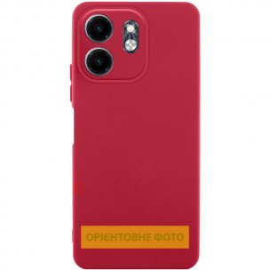 Чехол TPU GETMAN Liquid Silk Full Camera для Motorola Moto G15 4G Красный / Dark Red