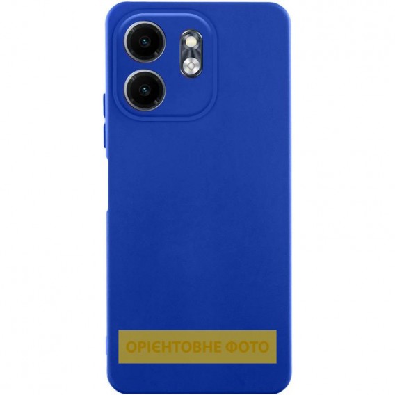 Чехол TPU GETMAN Liquid Silk Full Camera для Motorola Moto G15 4G Синий / Deep navy