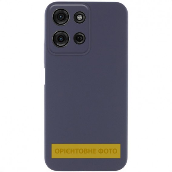 Чехол Silicone Cover Lakshmi Full Camera (AA) для Motorola Moto G35 Синий / Midnight Blue