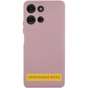 Чехол Silicone Cover Lakshmi Full Camera (AA) для Motorola Moto G35 Розовый / Pink Sand
