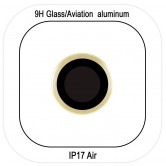 Защитное стекло Metal Classic на камеру (в упак.) для Apple iPhone 17 Air (6.5 дюйма) Золотой / Light Gold