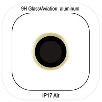 Захисне скло Metal Classic на камеру (у упак.) для Apple iPhone 17 Air (6.5") Золотий / Light Gold