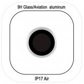 Защитное стекло Metal Classic на камеру (в упак.) для Apple iPhone 17 Air (6.5 дюйма) Серебряный / Silver