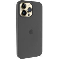 Чохол Silicone Case (AA) Logo with MagSafe для Apple iPhone 12 Pro / 12 (6.1") Сірий / Dark Gray