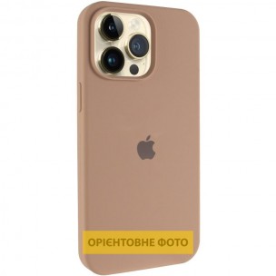 Чохол Silicone Case (AA) Logo with MagSafe для Apple iPhone 16 Pro Max (6.9") Бежевий / Desert Gold