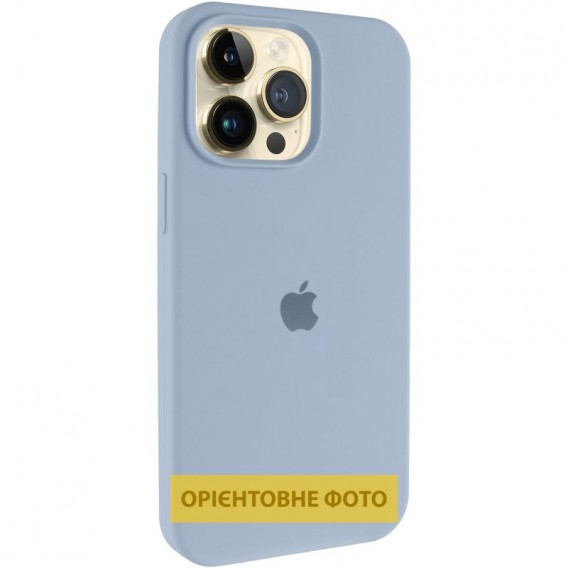 Чехол Silicone Case (AA) Logo with MagSafe для Apple iPhone 17 (6.3") Голубой / Lilac Blue