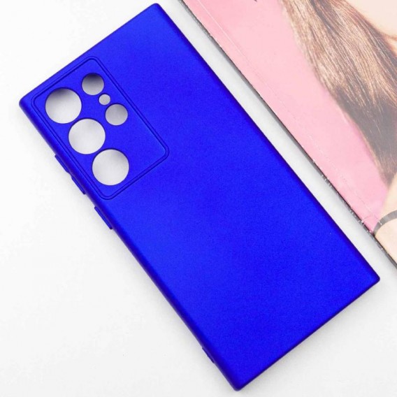 Чохол TPU GETMAN Liquid Silk Full Camera для Samsung Galaxy S24 Ultra Синій / Iris