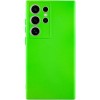 Чехол TPU GETMAN Liquid Silk Full Camera для Samsung Galaxy S24 Ultra Салатовый / Neon Green