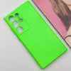 Чехол TPU GETMAN Liquid Silk Full Camera для Samsung Galaxy S24 Ultra Салатовый / Neon Green