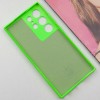 Чехол TPU GETMAN Liquid Silk Full Camera для Samsung Galaxy S24 Ultra Салатовый / Neon Green