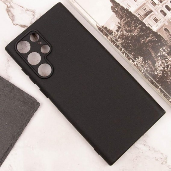 Чехол TPU GETMAN Liquid Silk Full Camera для Samsung Galaxy S24 Ultra Черный / Black