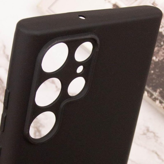 Чехол TPU GETMAN Liquid Silk Full Camera для Samsung Galaxy S24 Ultra Черный / Black
