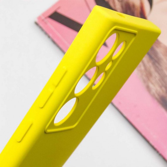 Чехол TPU GETMAN Liquid Silk Full Camera для Samsung Galaxy S24 Ultra Желтый / Flash