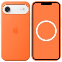 Чохол Silicone case (AAA) with Magsafe and Animation для Apple iPhone 17 Air (6.5") Orange