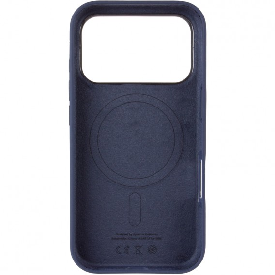 Чехол Silicone case (AAA) with Magsafe and Animation для Apple iPhone 17 Pro (6.3 дюйма) Midnight