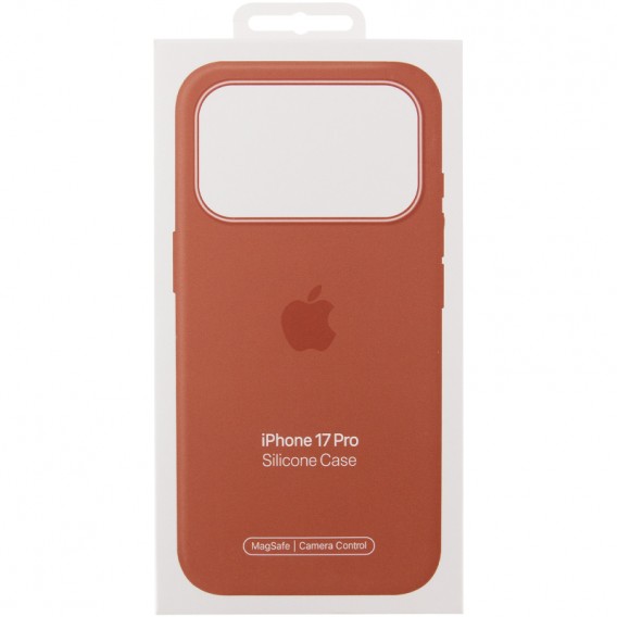 Чехол Silicone case (AAA) with Magsafe and Animation для Apple iPhone 17 Pro (6.3 дюйма) Terra Cotta