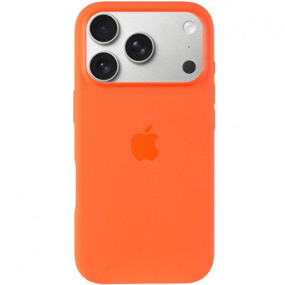 Чехол Silicone case (AAA) with Magsafe and Animation для Apple iPhone 17 Pro (6.3 дюйма) Orange