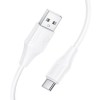Дата кабель Hoco X124 Bien silicone USB to Type-C 3A (1m) White